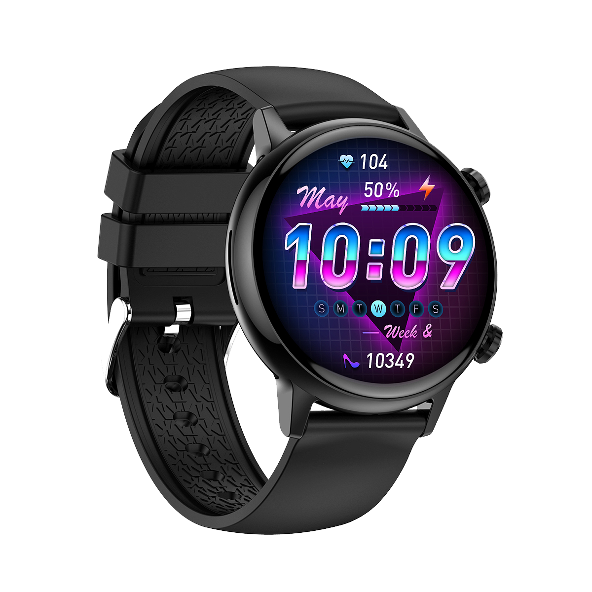 Ai-07B SmartWatch Black with black strap